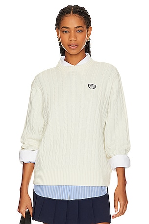 Cable Crew Neck Sweater BEVERLY HILLS x REVOLVE