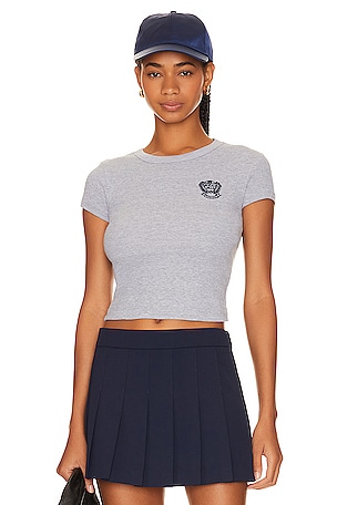 Micro Waffle Sierra Short Sleeve Top in Athletic Heather Grey by Alo Yoga -  Work Well Daily