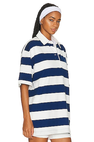 BEVERLY HILLS x REVOLVE Oversized Short Sleeve Rugby Tee in Navy