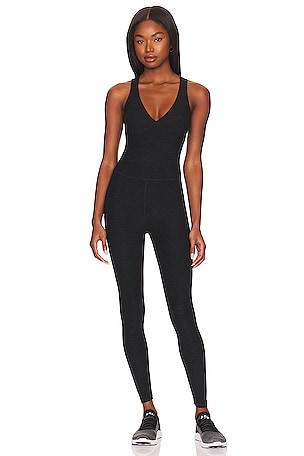 Women's Nike Yoga Luxe Infinalon Jumpsuit S Black Sleeveless Fitted CU5455