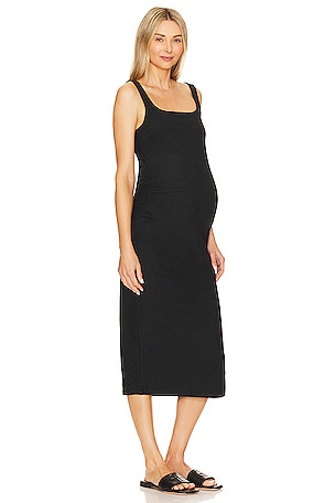 Beyond Yoga Spacedye Icon Midi Maternity Dress in Black