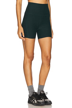 Beyond Yoga Space Dye Short in Dark Green