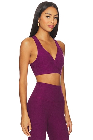 Beyond Yoga Spacedye Lift Your Spirits Sports Bra in Purple