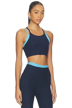 Beyond Yoga Spacedye On The Double Sports Bra in Navy