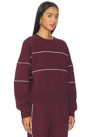 Beyond Yoga Luxe Fleece Piper Oversized Sweatshirt in Burgundy