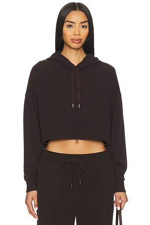Breathe Easy Ribbed Cropped Hoodie Beyond Yoga