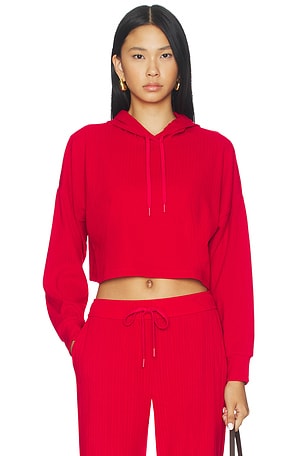 Breathe Easy Ribbed Cropped Hoodie Beyond Yoga