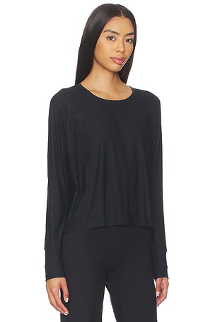 Beyond Yoga Featherweight Daydreamer Pullover in Black
