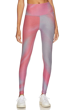 $100 The Upside Women's Red Ombre Seamless Knit Midi Leggings