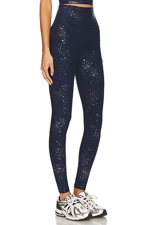 Beyond Yoga Softshine Caught in The Midi High Waisted Legging in Navy