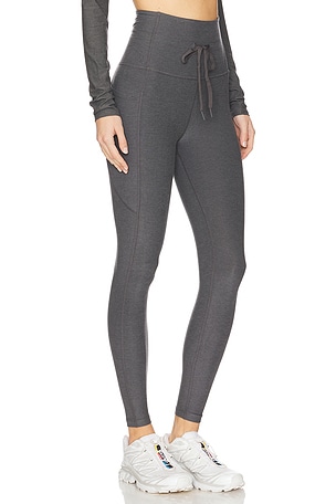 Beyond Yoga Spacedye The Go Pocket Midi Legging in Grey