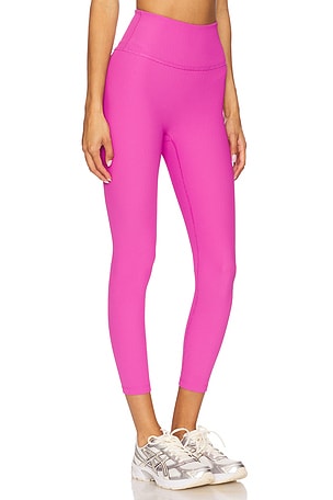 Beyond Yoga Impulse Ribbed High Waisted Midi Legging in Fuchsia