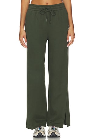 Luxe Fleece Slit Wide Leg Pant Beyond Yoga