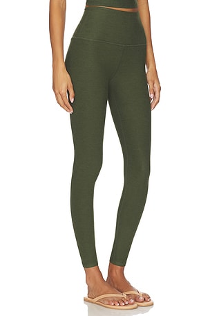 Beyond Yoga Spacedye Caught in The Midi High Waisted Legging in Dark Green