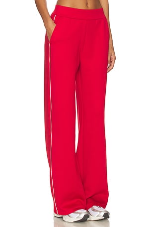 Beyond Yoga Piped Wide Leg Pant in Red