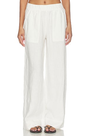 Beyond Yoga Easy Linen Pants in White