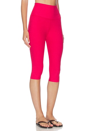 Beyond Yoga High Waisted Pedal Pusher Legging in Red