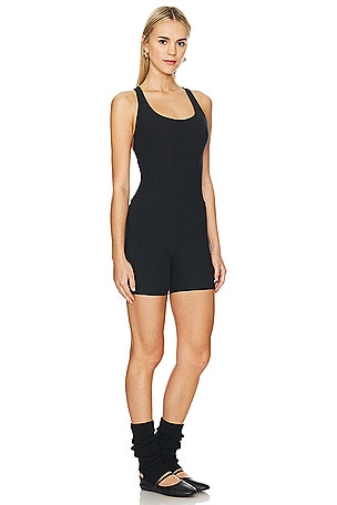 Beyond Yoga Spacedye Get Up And Go Pocket Biker Jumpsuit in Black