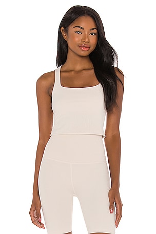 X REVOLVE Heather Rib Square Neck Cropped Tank