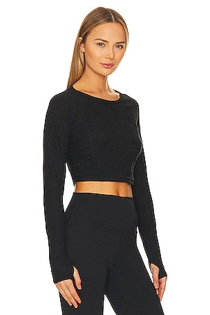 Beyond Yoga Spacedye Vitality Pullover Top in Black