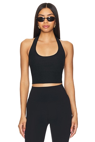 Spacedye Well Rounded Cropped Halter Tank Top Beyond Yoga