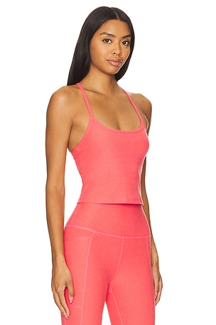 Beyond Yoga Spacedye Slim Raceback Cropped Tank Top in Coral