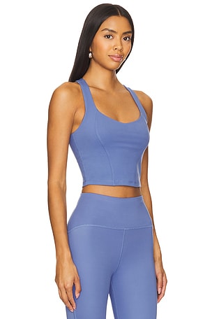 Beyond Yoga Powerbeyond Intensity Racer Cropped Tank Top in Blue