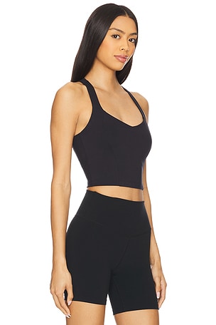 Beyond Yoga Power Beyond Intensity Racerback Cropped Tank Top in Black