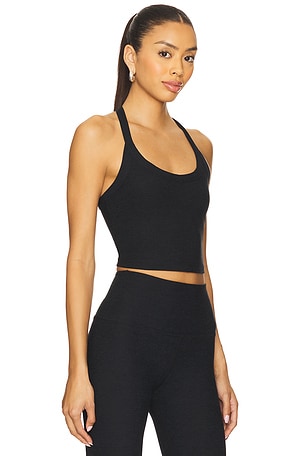 Beyond Yoga Spacedye On The Up Cropped Tank Top in Black
