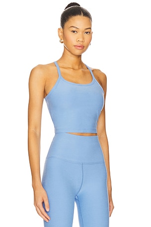 Beyond Yoga Spacedye Slim Racerback Cropped Tank Top in Baby Blue