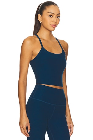 Beyond Yoga Spacedye Slim Racerback Cropped Tank Top in Blue