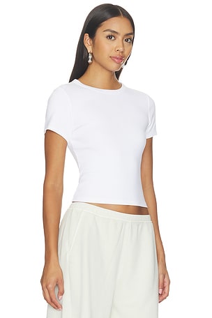 Beyond Yoga Rib Baby Tee in Ivory