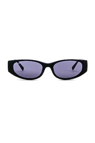 サングラス by FAR Sunglasses - By Far - Rodeo - Brown BY FAR Rodeo Sunglasses in Solid Black | REVOLVE