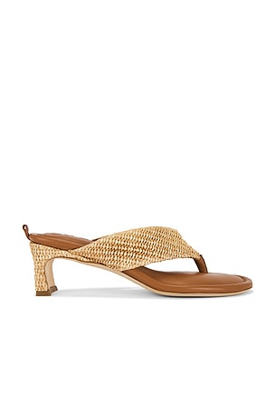 BY FAR Dasha Raffia Heel in Neutral