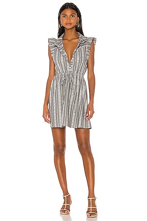 grey flutter sleeve dress Chiffon A-Line Bridesmaid Dress