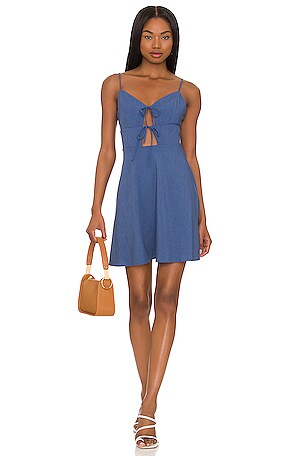 BCBGeneration Cutout Mini Dress in Denim Blue | REVOLVE BCBGeneration Cutout Mini Dress in Denim Blue | REVOLVE