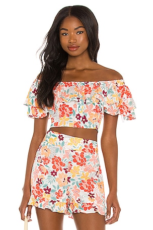 Button Ruffle Top BCBGeneration