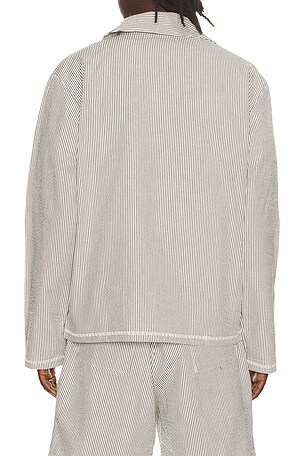 Bather Pinstripe Tour Jacket in Blue