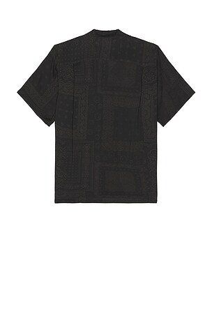 Bather Tonal Bandana Camp Shirt in Black