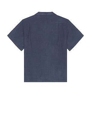 Bather Wool Gauze Camp Shirt in Navy