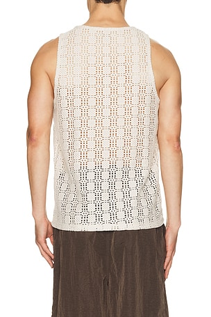 Bather Lattice Tank Top in Brown