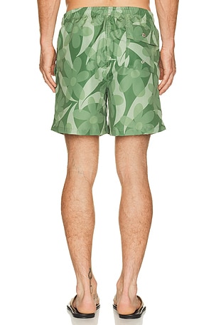 Bather Fern Daisy Trip Swim Trunk in Green