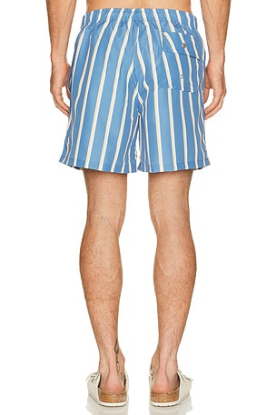 Bather Fine Stripe Swim Trunk in Blue
