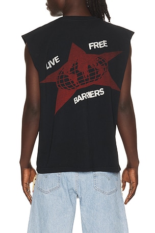 Barriers Worldwide Fist Sleeveless Tee in Black