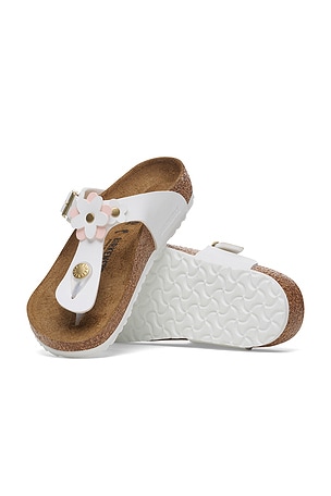 BIRKENSTOCK Kids Gizeh Flowers Sandal in White