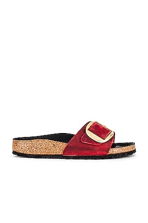 BIRKENSTOCK Madrid Big Buckle Sandal in Fire Red REVOLVE
