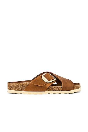BIRKENSTOCK Siena Big Buckle Sandal in Cognac | REVOLVE