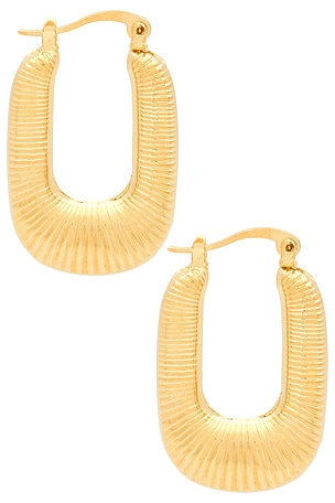 Brinker + Eliza Far Out Hoops in Metallic Gold