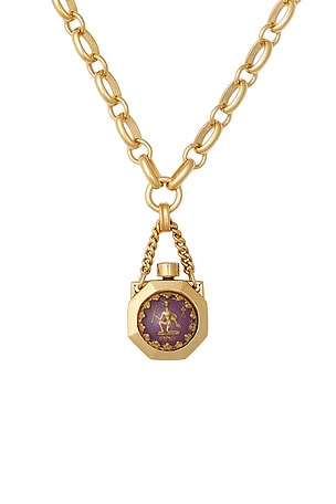 Brinker + Eliza Here's Your Sign Necklace in Metallic Gold