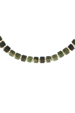 Brinker + Eliza Glimmer Necklace in Green